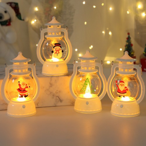 Christmas Decorations Lantern, AG10 Battery Operated, Santa Claus, Christmas Tree and Snowman